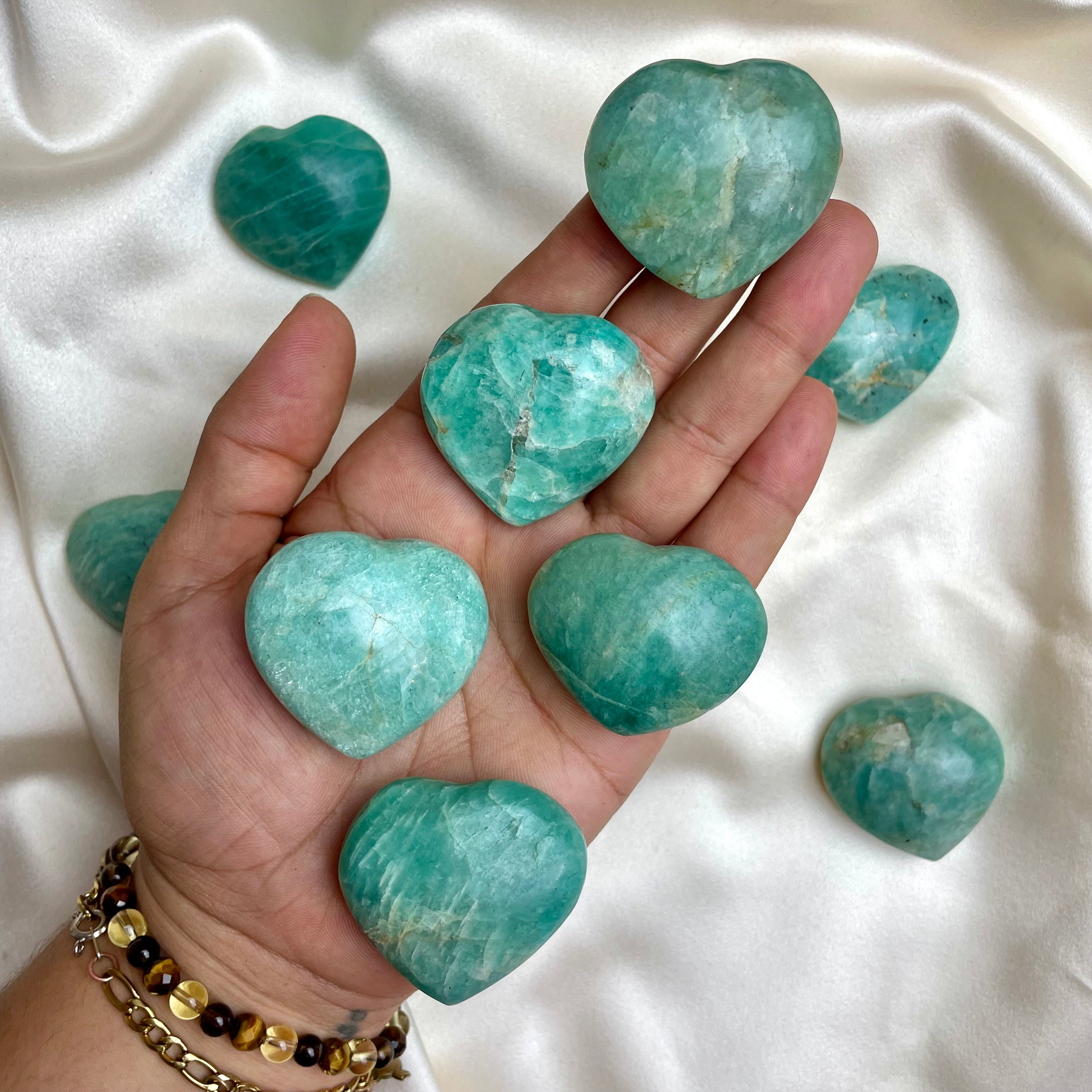 Amazonite Hearts