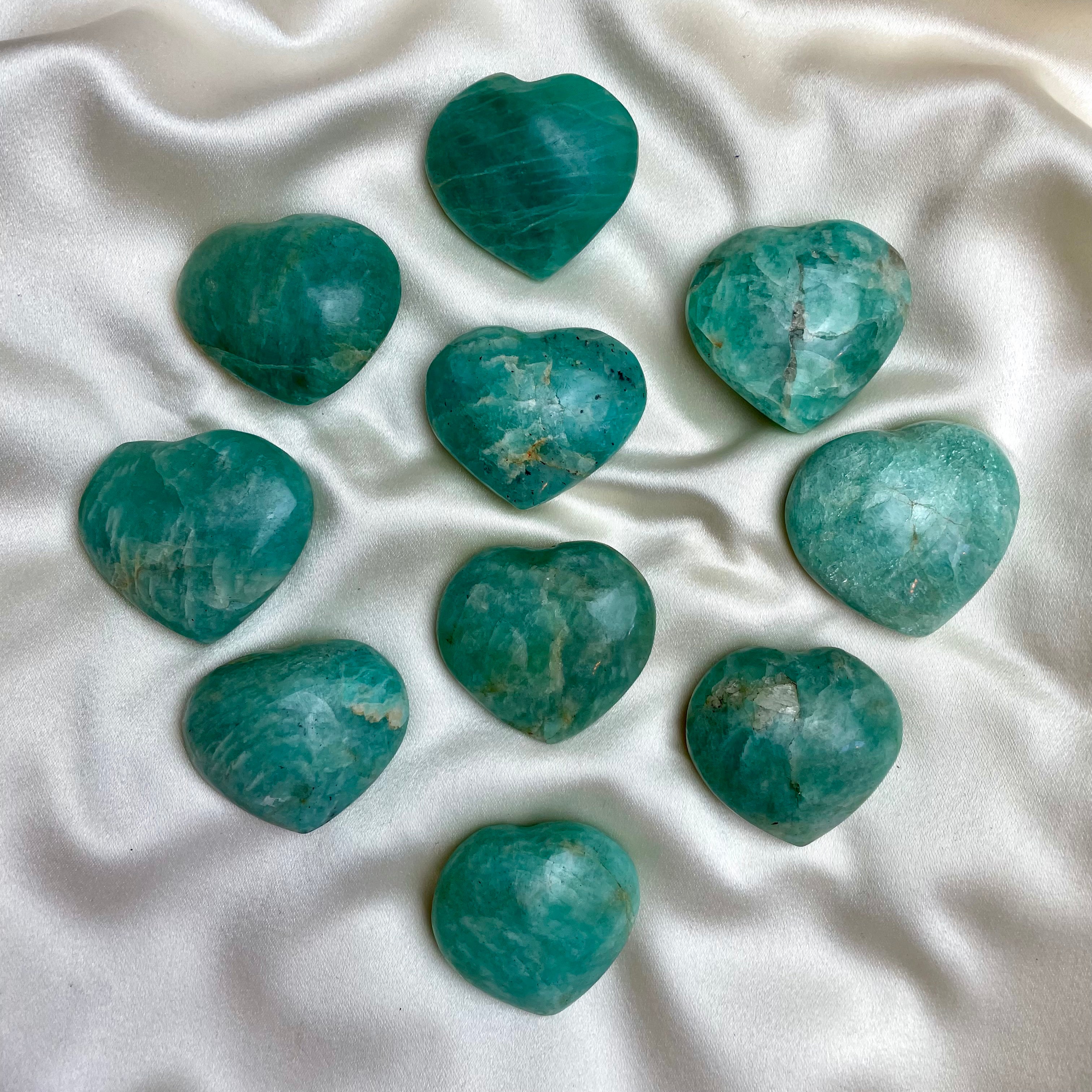 Amazonite Hearts