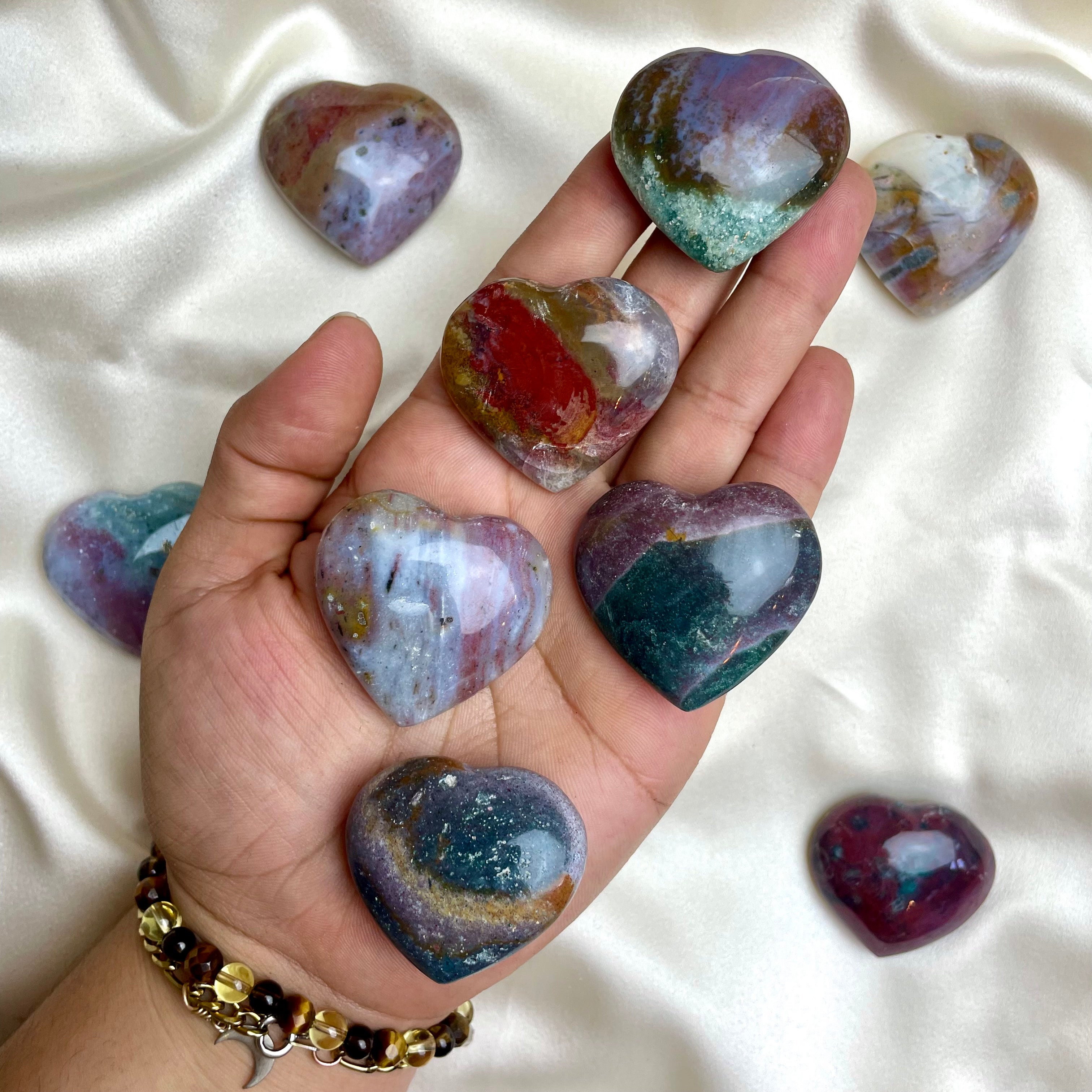 Ocean Jasper Hearts