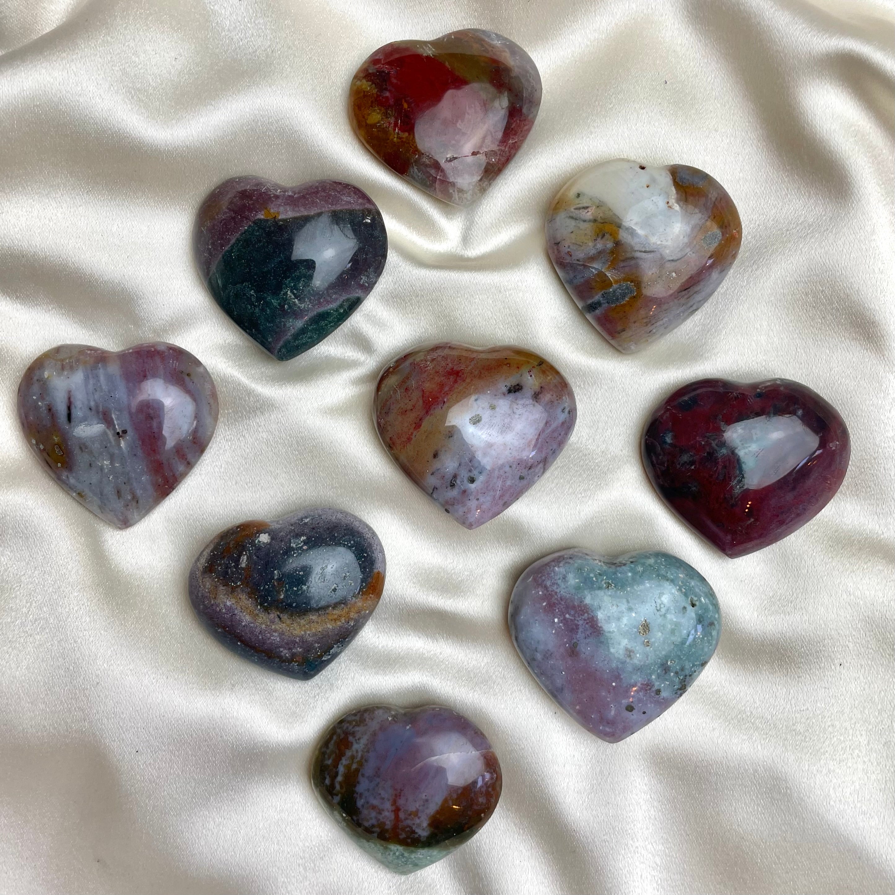 Ocean Jasper Hearts